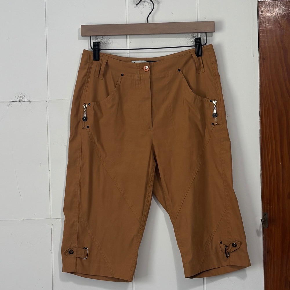 Jamie Sadock Womens Burnt Orange Tech Bermuda Shorts Size 4 Utility Golf Hiking